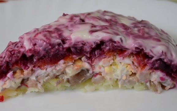 Russian Beet Salad with Herring