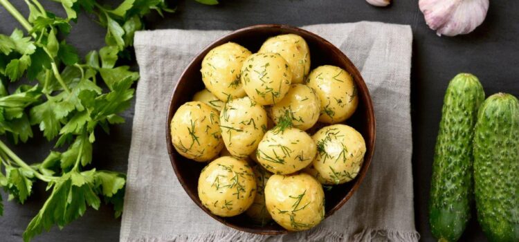 Garlicky Dill Potatoes
